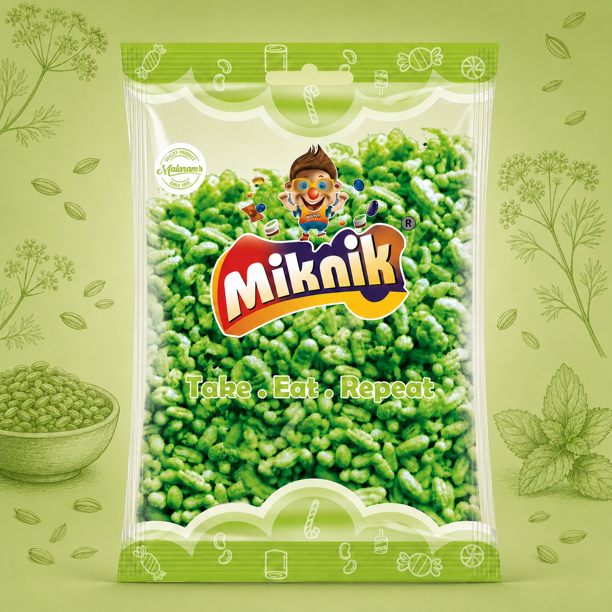 Madrasi Green Saunf Pouch