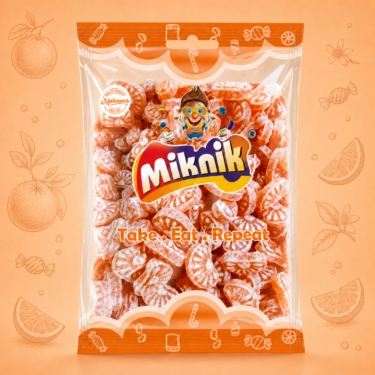 Orange Candy Pouch